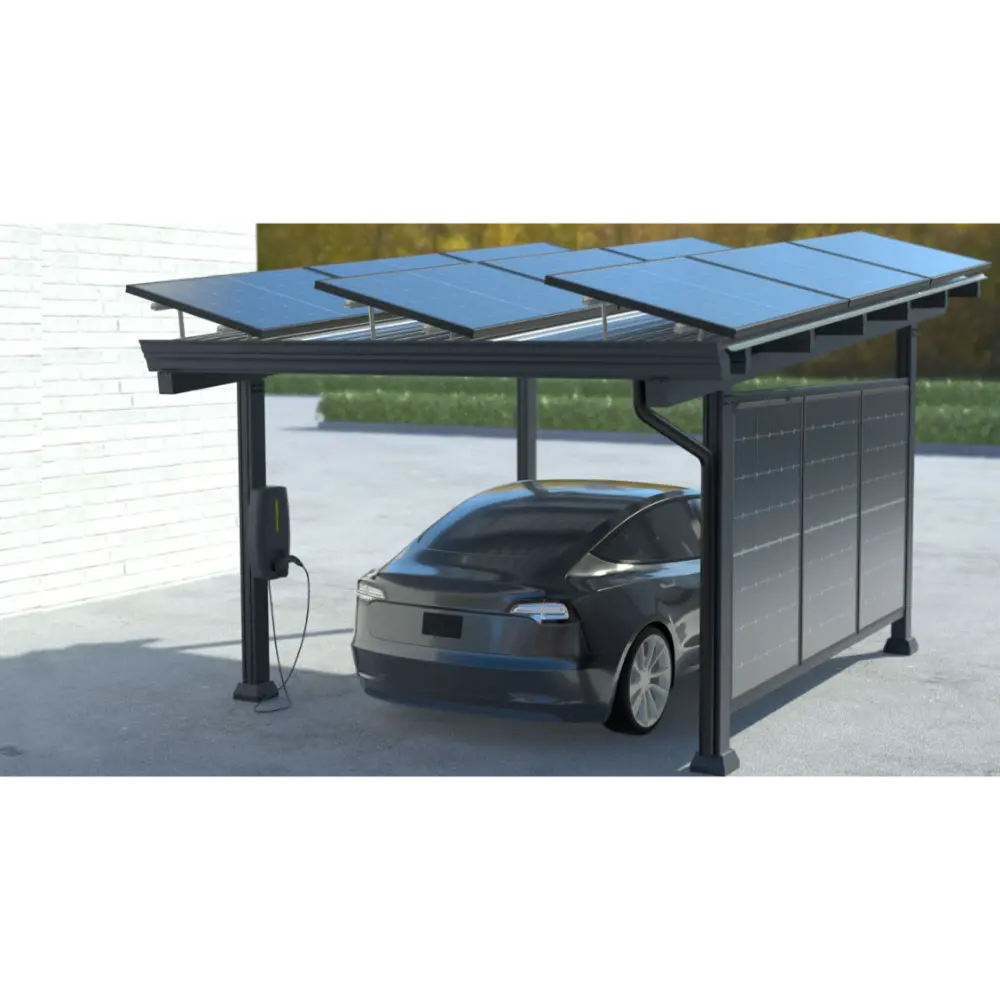 découvrez notre abri voiture solaire, une solution innovante qui protège votre véhicule tout en produisant une énergie renouvelable. alliez design et écologie pour un garage extérieur durable et autonome.