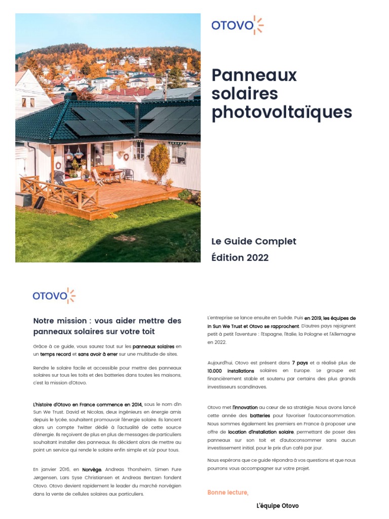 découvrez les avis sur otovo, un service innovant spécialisé dans l'énergie solaire. lisez les retours d'expérience des utilisateurs et trouvez des informations précieuses pour prendre une décision éclairée sur l'installation de panneaux solaires.