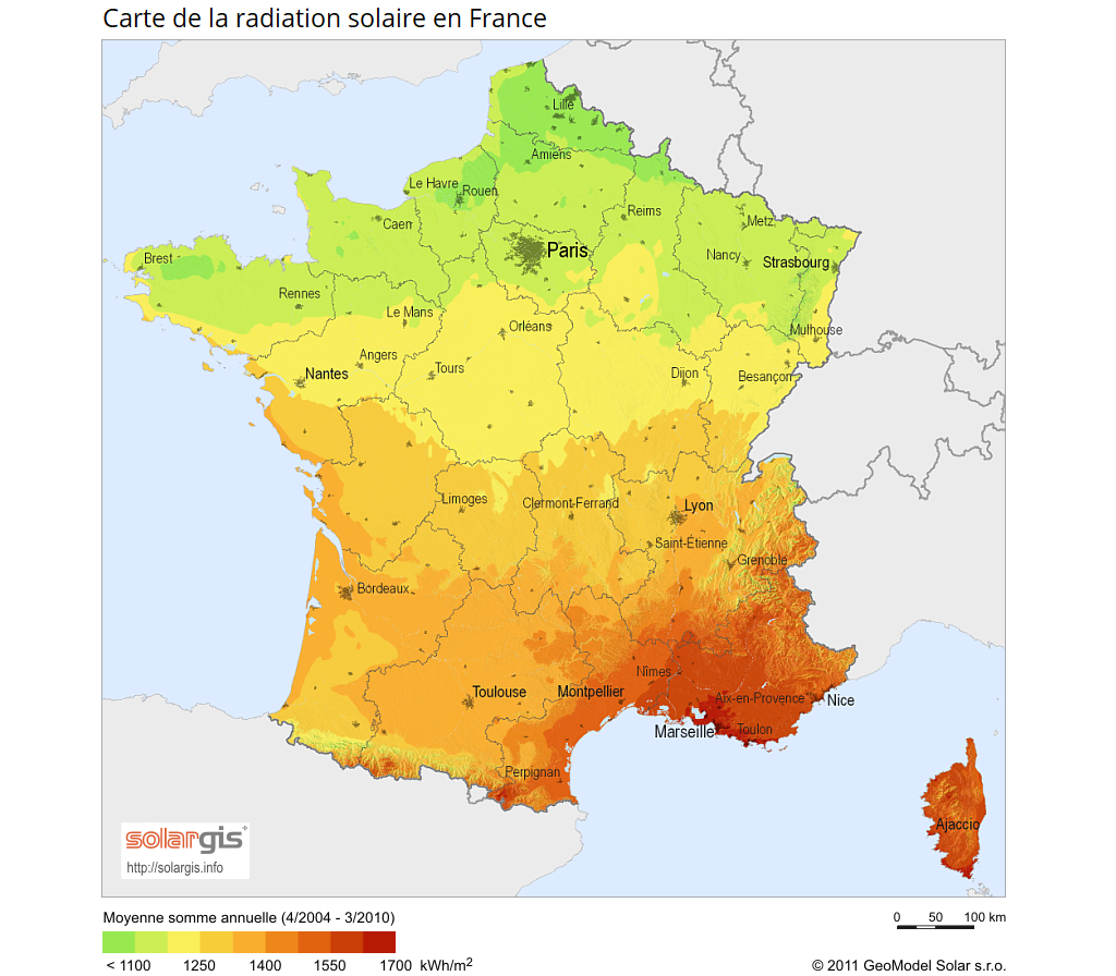 découvrez notre carte d'ensoleillement photovoltaïque, un outil essentiel pour optimiser la production d'énergie solaire. évaluez les zones les plus ensoleillées, planifiez vos projets d'installation et maximisez votre rendement énergétique grâce à des données précises et actualisées.