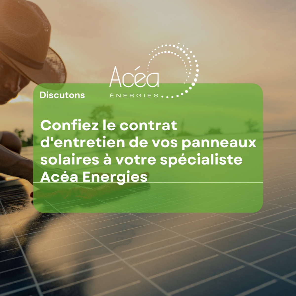 découvrez l'importance d'un contrat de maintenance pour vos installations photovoltaïques. assurez-vous une performance optimale et une durabilité maximale de votre système grâce à un entretien régulier et des services adaptés. optez pour la tranquillité d'esprit avec nos solutions personnalisées en maintenance photovoltaïque.