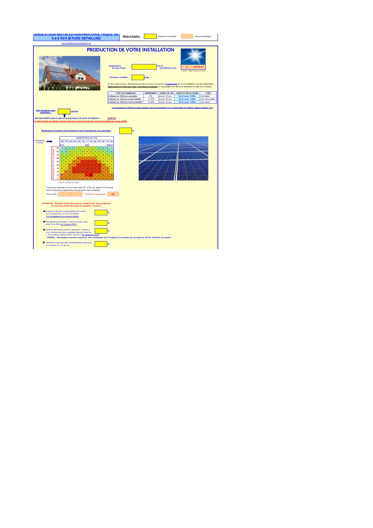 découvrez notre outil de dimensionnement pv au format excel (xls) pour optimiser l'installation de vos panneaux solaires. suivez des étapes simples pour calculer la production d'énergie, estimer les coûts et maximiser l'efficacité de votre projet d'énergie renouvelable.