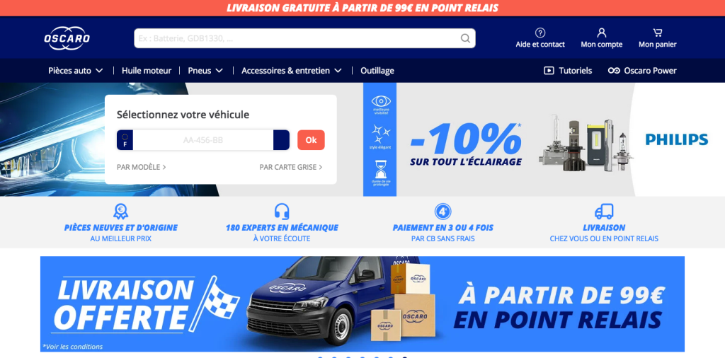 découvrez les offres de livraison gratuite et rapide sur oscaro. commandez vos pièces auto en ligne et profitez de frais de livraison compétitifs pour un service optimal.