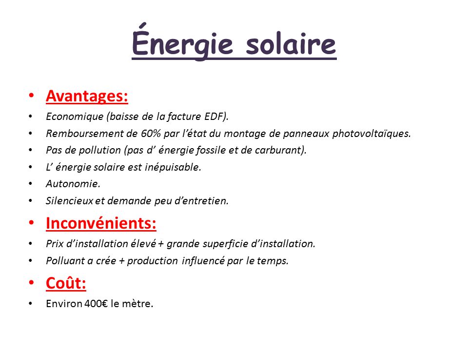 découvrez les inconvénients de l'énergie solaire, les défis liés à son utilisation, les coûts initiaux, l'intermittence de la production et l'impact environnemental liés à la fabrication des panneaux solaires.