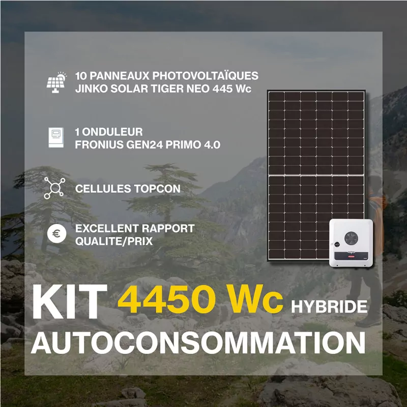 découvrez notre kit solaire 3000w pour autoconsommation, idéal pour réduire vos factures d'énergie tout en respectant l'environnement. profitez d'une installation facile et optimale pour produire votre propre électricité à partir de l'énergie solaire. transformez votre consommation énergétique dès aujourd'hui !