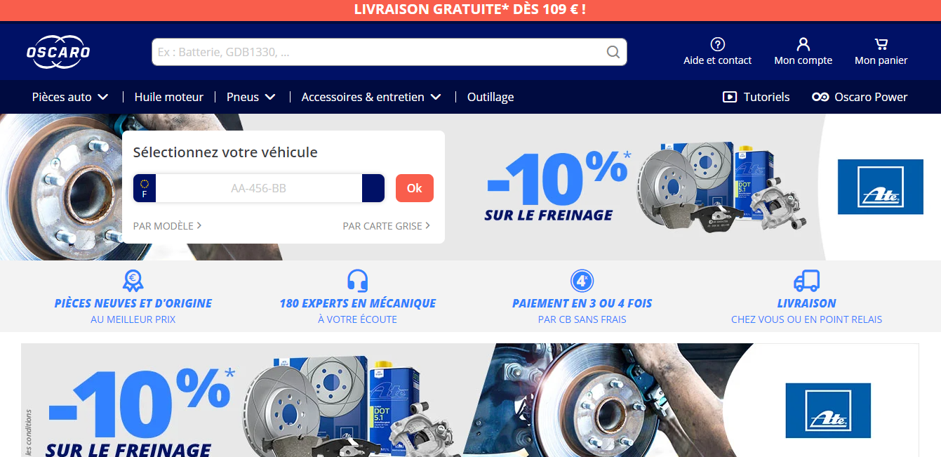 découvrez la livraison rapide et fiable d'oscaro, le spécialiste des pièces auto en ligne. profitez d'une vaste sélection de produits, des tarifs compétitifs et un service client dédié pour vous accompagner dans vos achats. commandez dès aujourd'hui et recevez vos pièces directement chez vous!