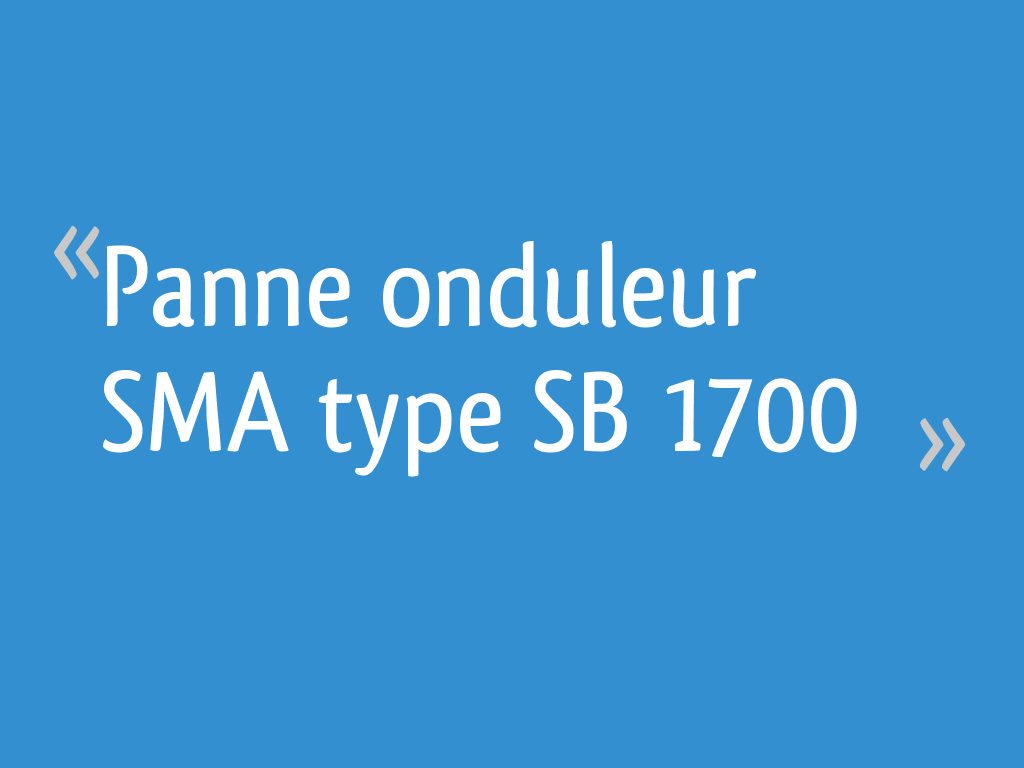découvrez les causes et solutions pour une panne d'onduleur sma. apprenez à diagnostiquer les problèmes courants et à optimiser le fonctionnement de votre équipement solaire. profitez de conseils pratiques pour assurer la durabilité et l'efficacité de votre système de production d'énergie.