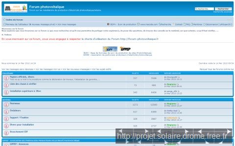 découvrez le forum photovoltaïque : échangez sur les dernières innovations, les meilleures pratiques et les solutions durables en matière d'énergie solaire. rejoignez une communauté passionnée et informée, partagez vos expériences et posez vos questions sur les panneaux solaires et leurs avantages.