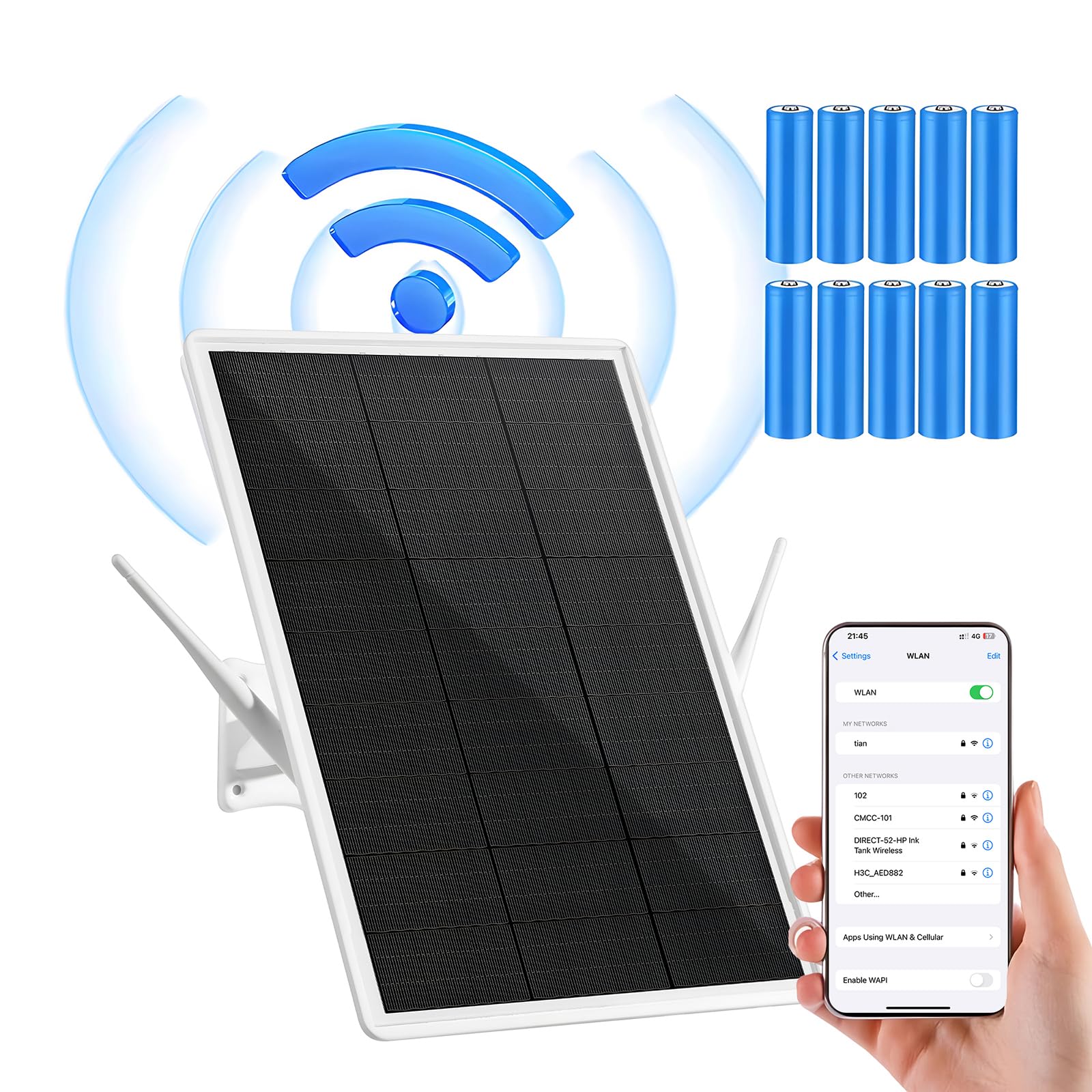 Routeur Solaire 4G 6W Avec WiFi - Répéteur étanche IP66 - Autonome En énergie Pour Camping, Jardin, Chantier