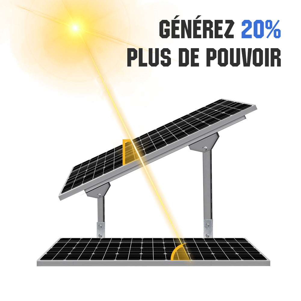 découvrez nos solutions de support pour panneaux solaires : robustes, durables et adaptées à tous types d'installations. optimisez l'angle d'inclinaison de vos panneaux pour maximiser leur efficacité énergétique.