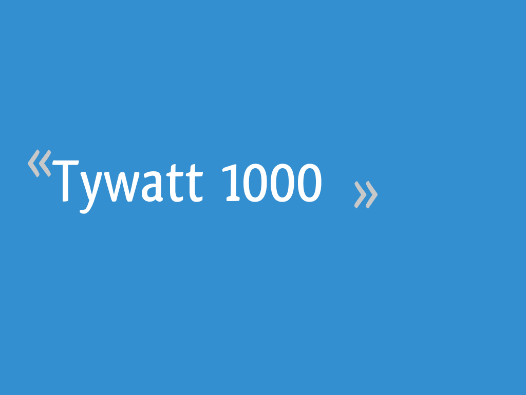 découvrez le tywatt 1000, une solution énergétique innovante et performante, idéale pour vos besoins quotidiens. profitez d'une puissance inégalée et d'une efficacité optimale, tout en contribuant à un avenir durable.