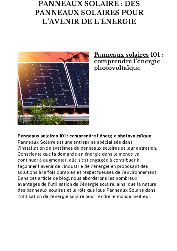 découvrez notre guide complet sur l'aide photovoltaïque dans le cadre des énergies renouvelables. obtenez des conseils et des informations sur les subventions, les crédits d'impôt et les démarches à suivre pour bénéficier d'un soutien financier dans l'installation de panneaux solaires.