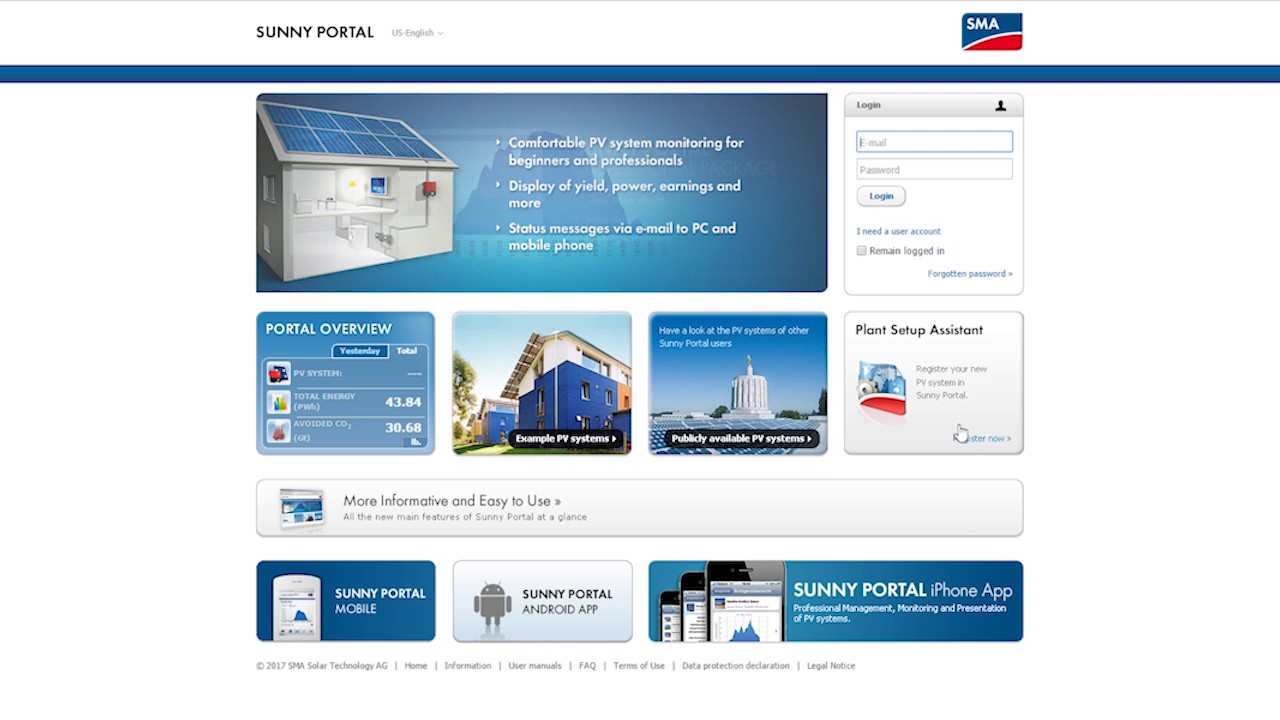 découvrez l'application sunny portal, votre solution idéale pour suivre et optimiser la performance de vos installations solaires. profitez d'une interface intuitive, d'analyses détaillées et de notifications en temps réel pour maximiser votre consommation d'énergie verte.