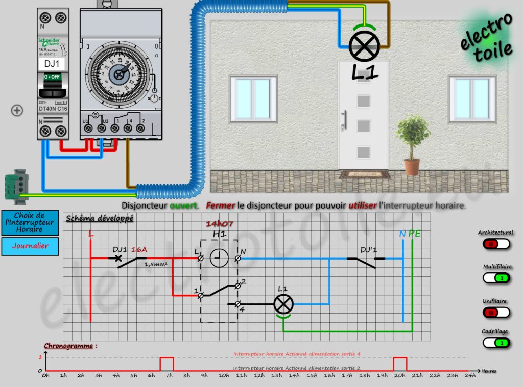 schema branchement horloge piscine - Forum Photovoltaique