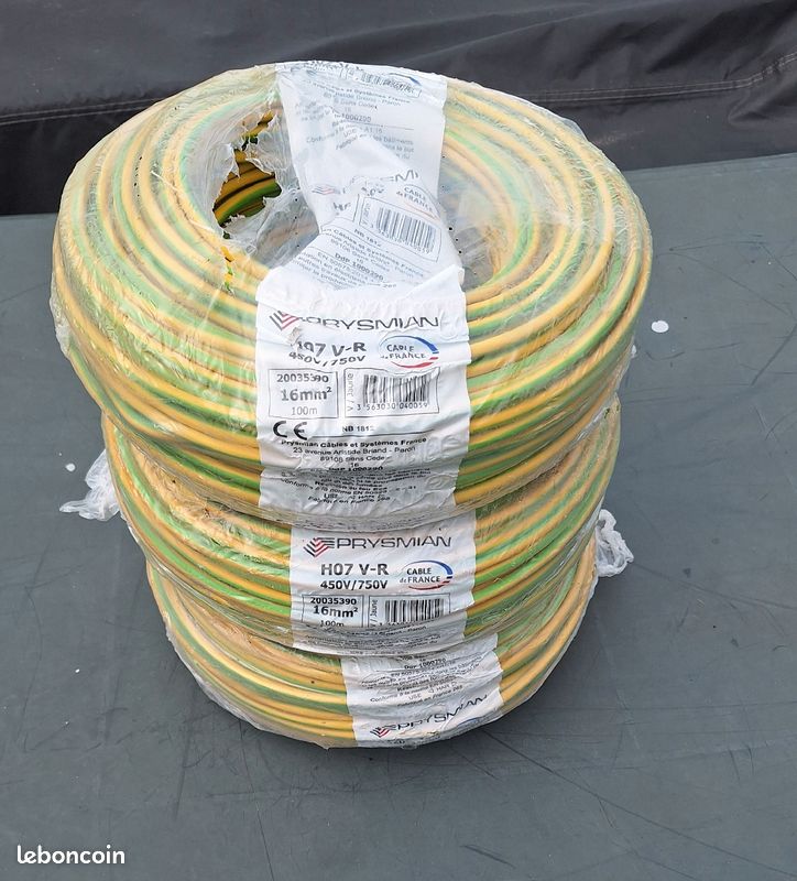 découvrez notre câble terre 16mm2, idéal pour assurer une mise à la terre fiable et sécurisée de vos installations électriques. résistant et conforme aux normes, ce câble est parfait pour vos projets domestiques et professionnels.