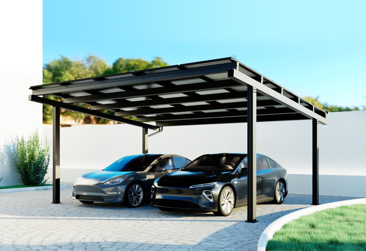 découvrez notre carport double solaire, une solution pratique et esthétique pour protéger vos véhicules tout en produisant de l'énergie verte. profitez d'un abri robuste qui allie design moderne et performance énergétique, idéal pour réduire votre empreinte carbone.