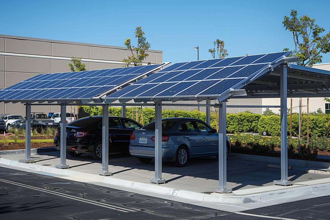 découvrez notre carport solaire pour 2 voitures, une solution écologique et moderne qui protège vos véhicules tout en produisant de l'énergie renouvelable. idéal pour réduire votre empreinte carbone et profiter d'un espace de stationnement élégant.