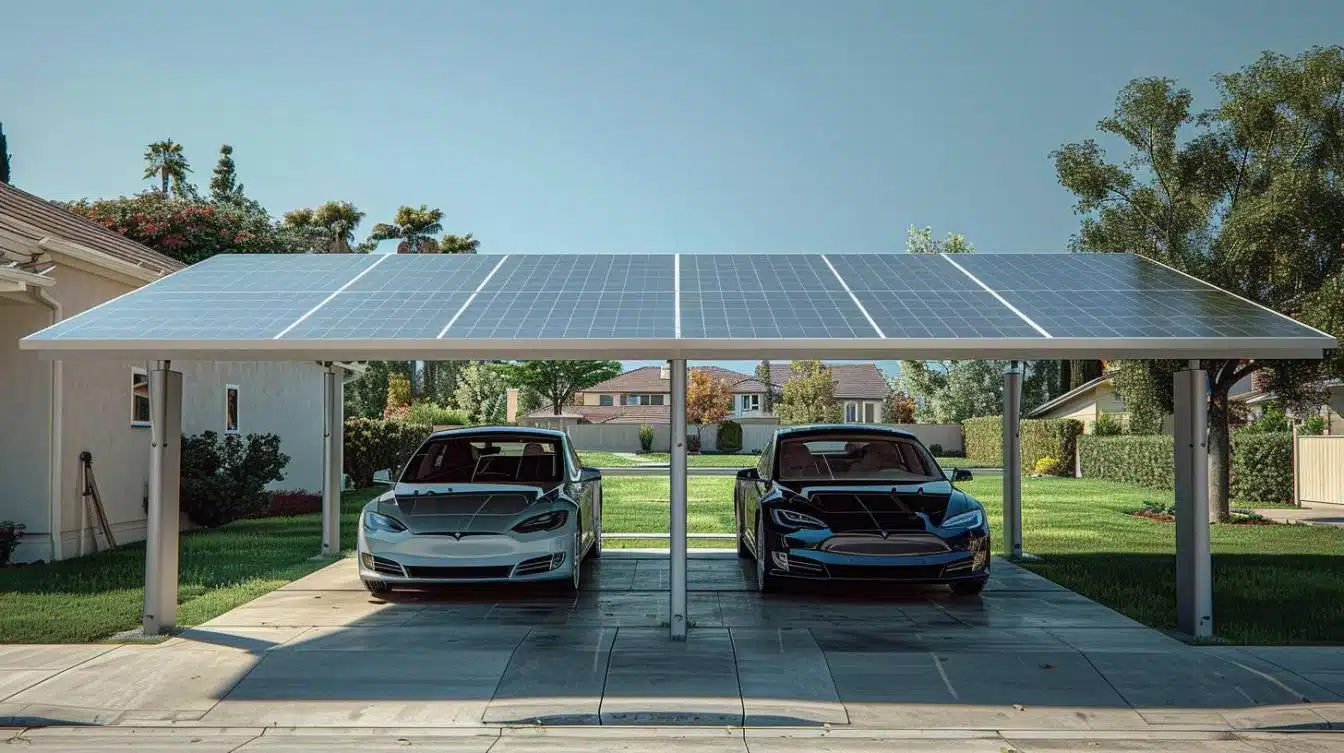 découvrez notre carport solaire pour 2 voitures, une solution idéale pour protéger votre véhicule tout en générant une énergie renouvelable. conçu avec des matériaux durables et un design moderne, il allie esthétique et fonctionnalité. optez pour une installation écologique et économique pour votre maison !