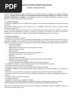 découvrez notre guide complet sur le cctp photovoltaïque, un document essentiel pour la réalisation de projets solaires. apprenez à rédiger des spécifications techniques et à assurer le bon déroulement de vos installations photovoltaïques. maximisez l'efficacité de vos projets grâce à une approche professionnelle et adaptée aux normes du secteur.