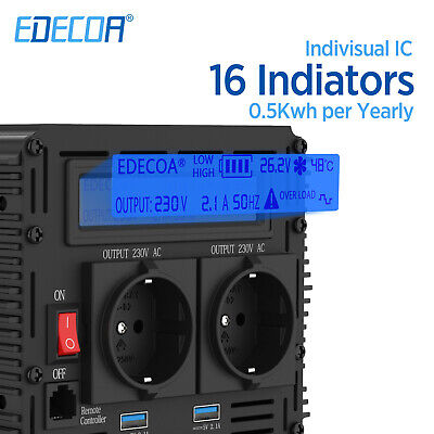 découvrez notre convertisseur 24v vers 220v de 6000w, idéal pour alimenter vos appareils électriques en toute sécurité et fiabilité. parfait pour les applications à haute puissance, ce convertisseur compact et performant vous garantit une utilisation optimale lors de vos déplacements ou dans vos installations fixes.