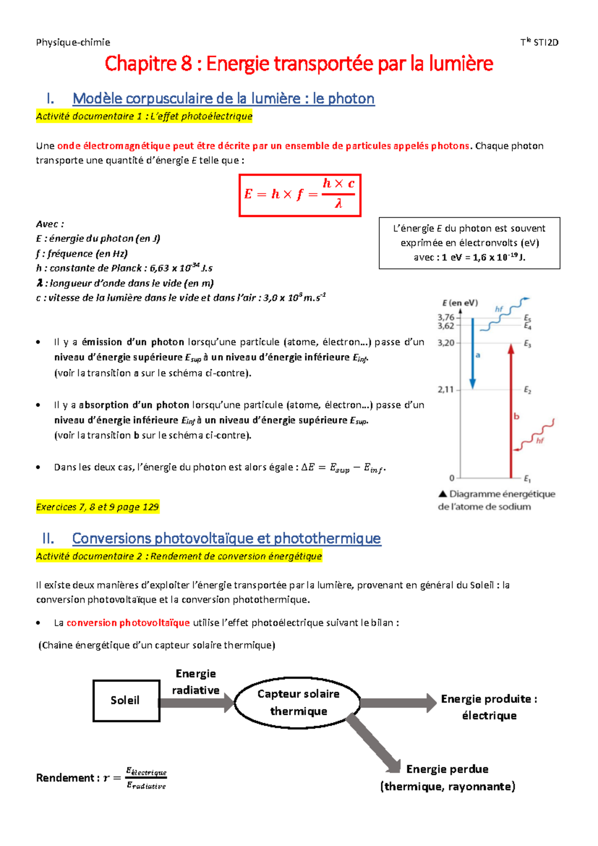découvrez notre cours sti2d sur l'énergie photovoltaïque, où vous apprendrez les principes fondamentaux de la production d'énergie solaire, les technologies associées, et leur application dans des projets concrets. idéal pour les étudiants désireux de se spécialiser dans les énergies renouvelables et l'innovation technologique.