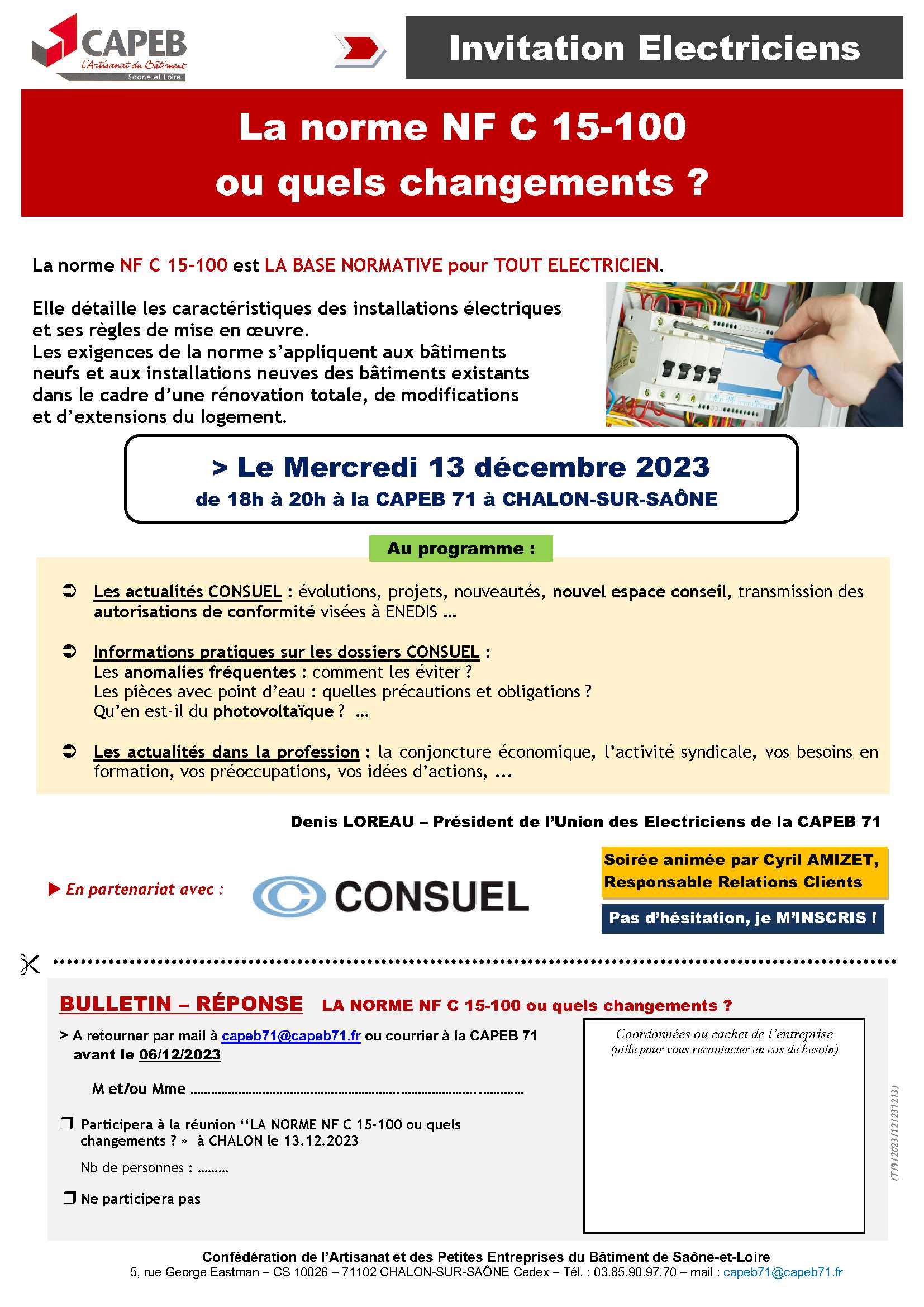 participez au forum consuel, votre plateforme d'échange dédiée aux professionnels de l'électricité. discutez des normes, partagez des expériences et trouvez des solutions aux défis du métier. rejoignez une communauté engagée pour répondre à toutes vos questions sur le respect des réglementations en vigueur.