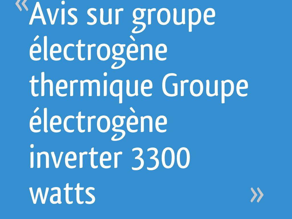 découvrez notre forum dédié aux groupes électrogènes : échangez des conseils, partager des expériences et trouvez des solutions adaptées à vos besoins en énergie. rejoignez une communauté passionnée et restez informé des dernières actualités et innovations dans le domaine.