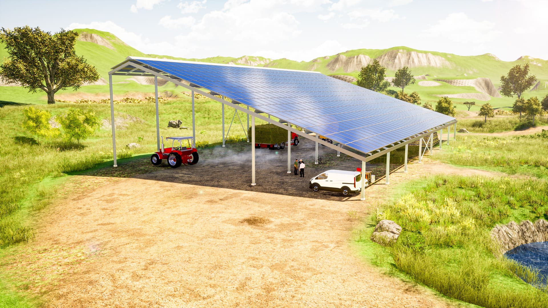 découvrez notre hangar solaire, une solution innovante et écologique pour le stockage et la protection de vos biens tout en produisant de l'énergie propre. optez pour une construction durable qui allie fonctionnalité et respect de l'environnement.