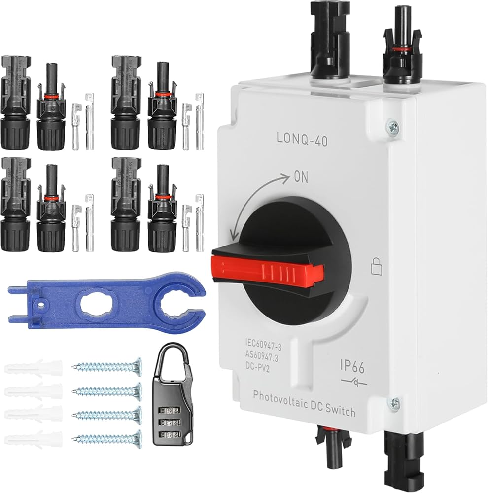 découvrez notre interrupteur pour panneaux photovoltaïques, un dispositif essentiel pour optimiser la gestion de votre énergie solaire. assurez la sécurité et la performance de votre installation avec notre solution innovante, conçue pour répondre aux besoins des utilisateurs soucieux de durabilité.