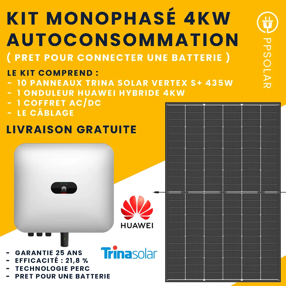 découvrez notre kit solaire d'autoconsommation, conçu pour vous permettre de produire votre propre énergie verte. économisez sur vos factures d'électricité tout en contribuant à la protection de l'environnement. facile à installer et adapté à tous, ce kit est la solution idéale pour un mode de vie durable.