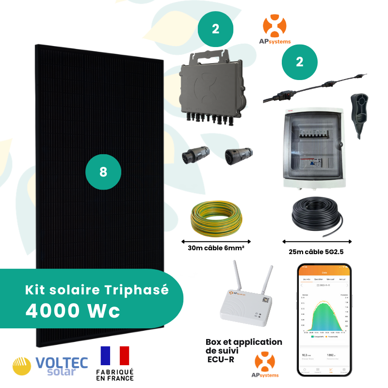 découvrez notre kit solaire complet, idéal pour alimenter vos appareils en énergie renouvelable. facile à installer et durable, ce kit est parfait pour réduire votre empreinte carbone tout en profitant d'une autonomie énergétique. adoptez une solution écologique et économique dès aujourd'hui.