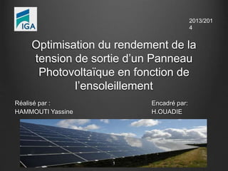 découvrez comment réaliser la modélisation d'un panneau photovoltaïque avec matlab. cette ressource complète vous guidera à travers les étapes essentielles, les outils nécessaires et les techniques d'analyse pour optimiser la production d'énergie solaire.