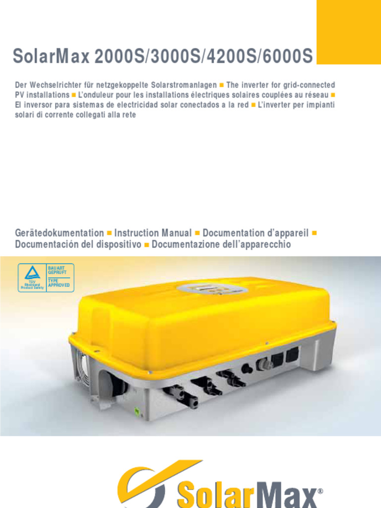 découvrez l'onduleur solarmax, une solution innovante pour optimiser votre production d'énergie solaire. performant et fiable, cet onduleur garantit une conversion efficace de l'énergie solaire en électricité, tout en offrant des fonctionnalités avancées pour une gestion optimale de votre installation photovoltaïque.