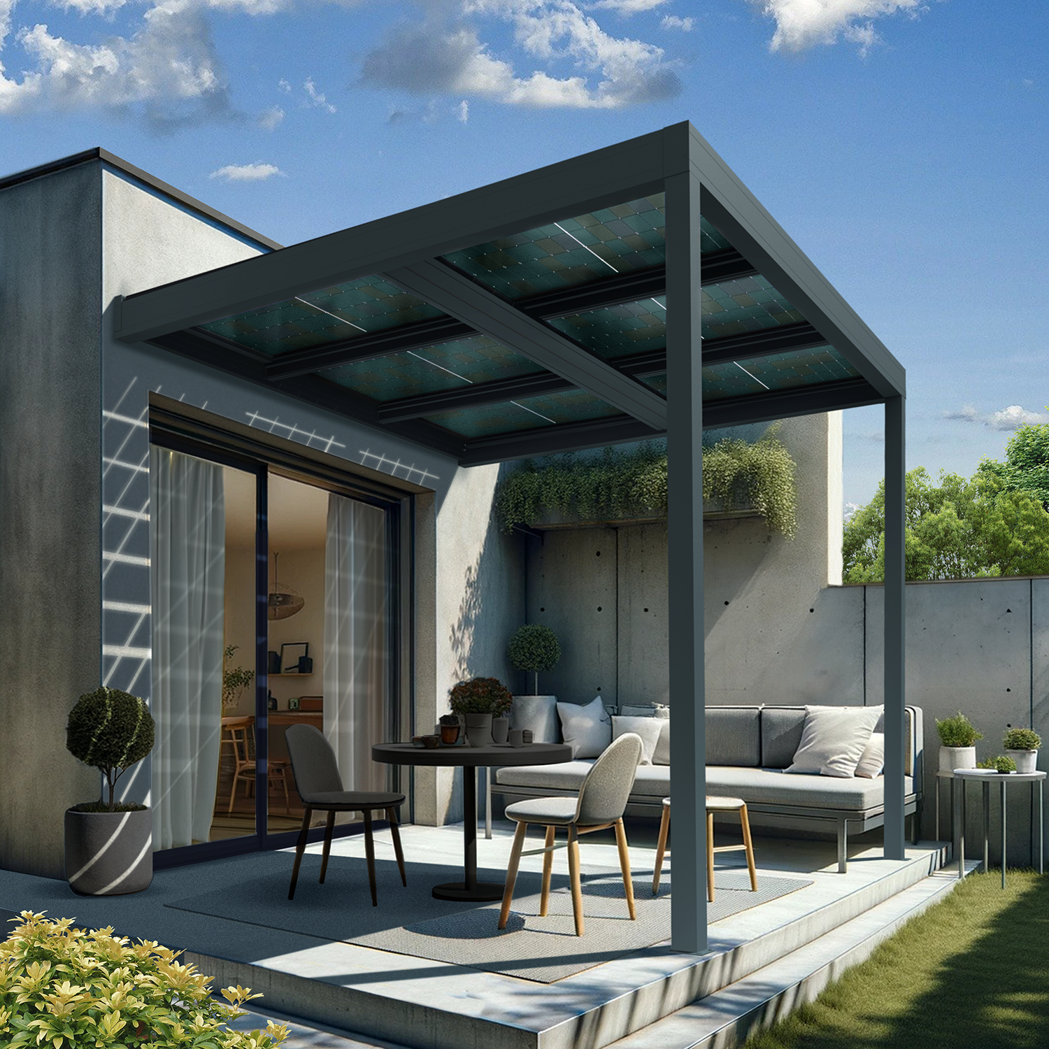 découvrez nos pergolas solaires, alliant esthétisme et technologie pour créer un espace extérieur confortable et agréable. profitez d'une protection optimale contre le soleil tout en ajoutant une touche moderne à votre jardin.