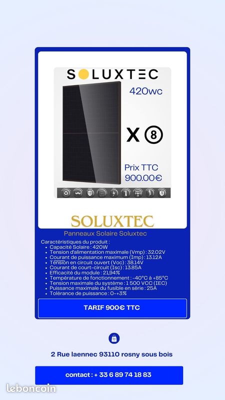 découvrez les prix compétitifs des panneaux solaires soluxtec, adaptés à tous vos besoins énergétiques. optez pour une solution durable et économique pour votre maison ou votre entreprise.