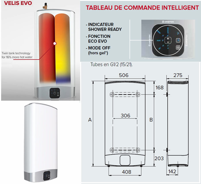 découvrez l'ariston velis evo 80, un chauffe-eau électrique au design élégant et aux performances optimisées. parfait pour un confort thermique accru, il allie technologie moderne et efficacité énergétique pour répondre à tous vos besoins en eau chaude.