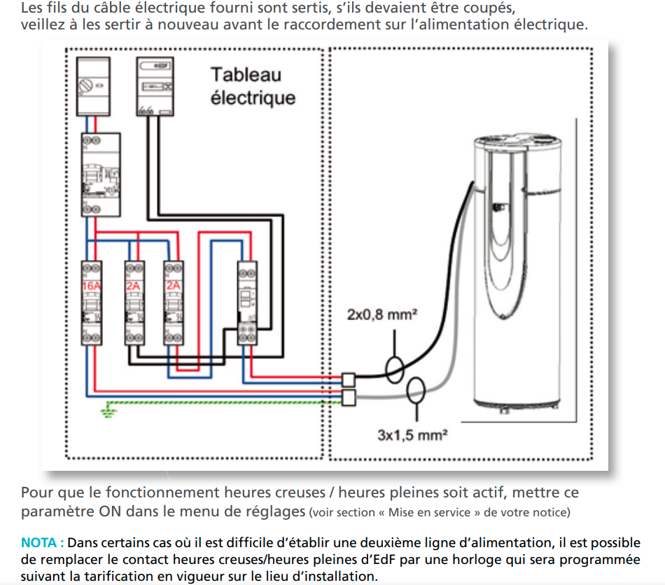 branchement horloge chauffe-eau avec contacteur - Forum Photovoltaique