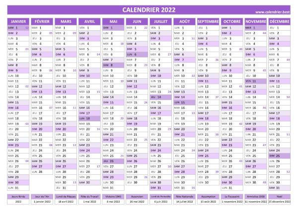 découvrez notre calendrier 2022 complet, avec tous les mois, jours fériés et événements marquants. restez organisé et planifiez vos activités tout au long de l'année grâce à notre guide pratique.