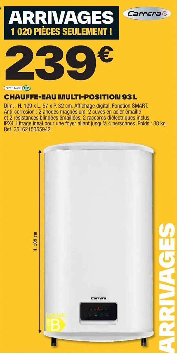 découvrez le chauffe-eau carrera, une solution innovante pour vos besoins en eau chaude. efficace, économique et écologique, ce chauffe-eau s'adapte à tous vos espaces tout en garantissant un confort optimal. optez pour une qualité supérieure et une performance durable avec carrera.