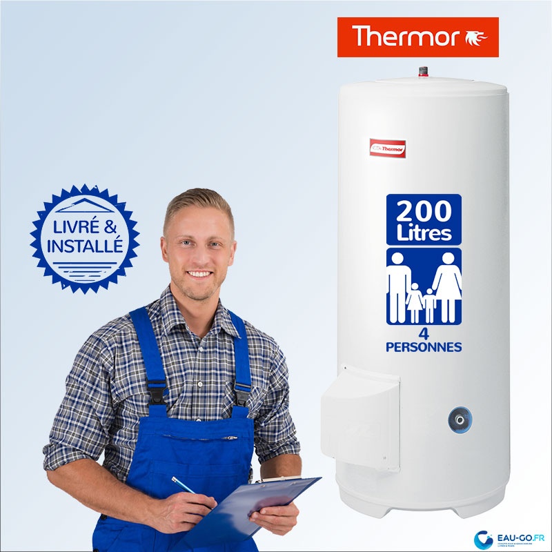 découvrez le chauffe-eau thermor de 200 litres, une solution idéale pour garantir un approvisionnement constant en eau chaude dans votre foyer. performant et économe en énergie, ce modèle allie confort d'utilisation et respect de l'environnement. profitez d'un système fiable qui répond à tous vos besoins en eau chaude sanitaire !