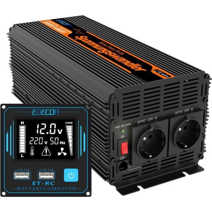 découvrez notre convertisseur 12v 220v, idéal pour alimenter vos appareils en toute sécurité lors de vos déplacements. compact et performant, il est parfait pour les camping-cars, bateaux ou utilisations domestiques. profitez d'une électricité fiable où que vous soyez.