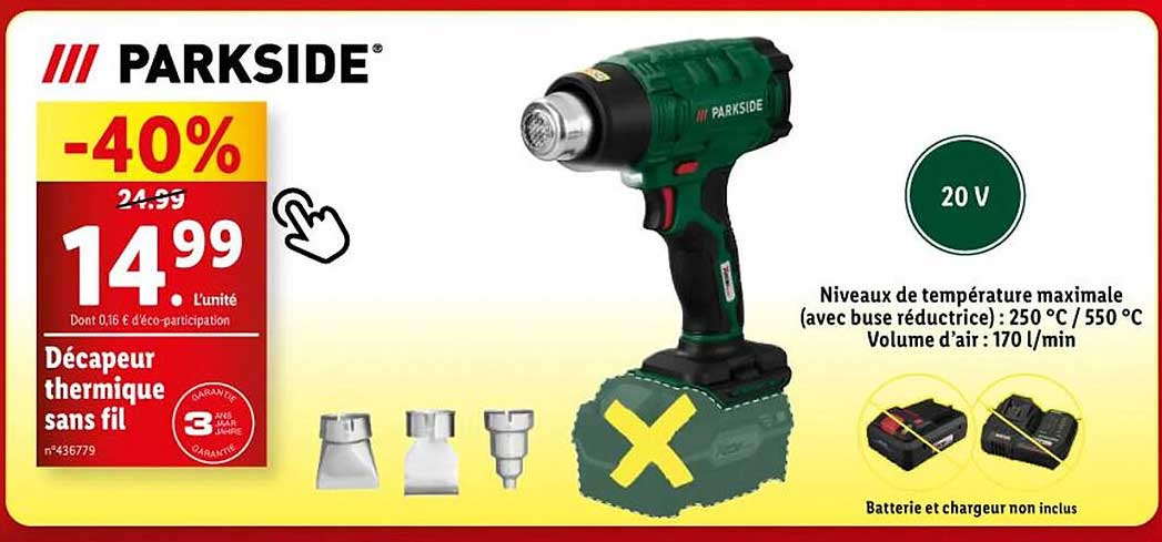 découvrez le décapeur thermique lidl, un outil puissant et polyvalent idéal pour vos projets de bricolage. parfait pour décaper, souder, ou chauffer différents matériaux, ce décapeur thermique combine performance et design pratique. profitez de son rapport qualité-prix exceptionnel et donnez vie à vos idées créatives avec lidl.