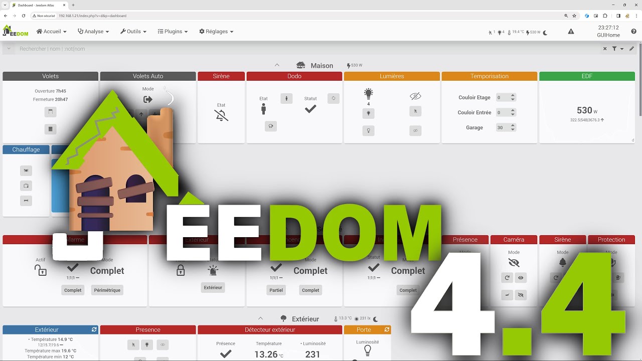 découvrez jeedom 4, la solution phare de domotique open-source qui vous permet de gérer et automatiser votre maison connectée facilement. profitez d'une interface intuitive, de nombreuses fonctionnalités et d'une large compatibilité avec divers équipements pour simplifier votre quotidien.