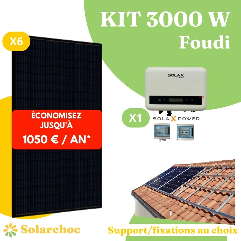 découvrez notre kit solaire 3000w, la solution idéale pour vos besoins énergétiques. profitez d'une énergie renouvelable, économique et respectueuse de l'environnement. convient parfaitement pour une utilisation domestique ou pour vos projets de camping. facile à installer et à utiliser, ce kit vous permettra de réduire vos factures d'électricité tout en contribuant à la protection de la planète.