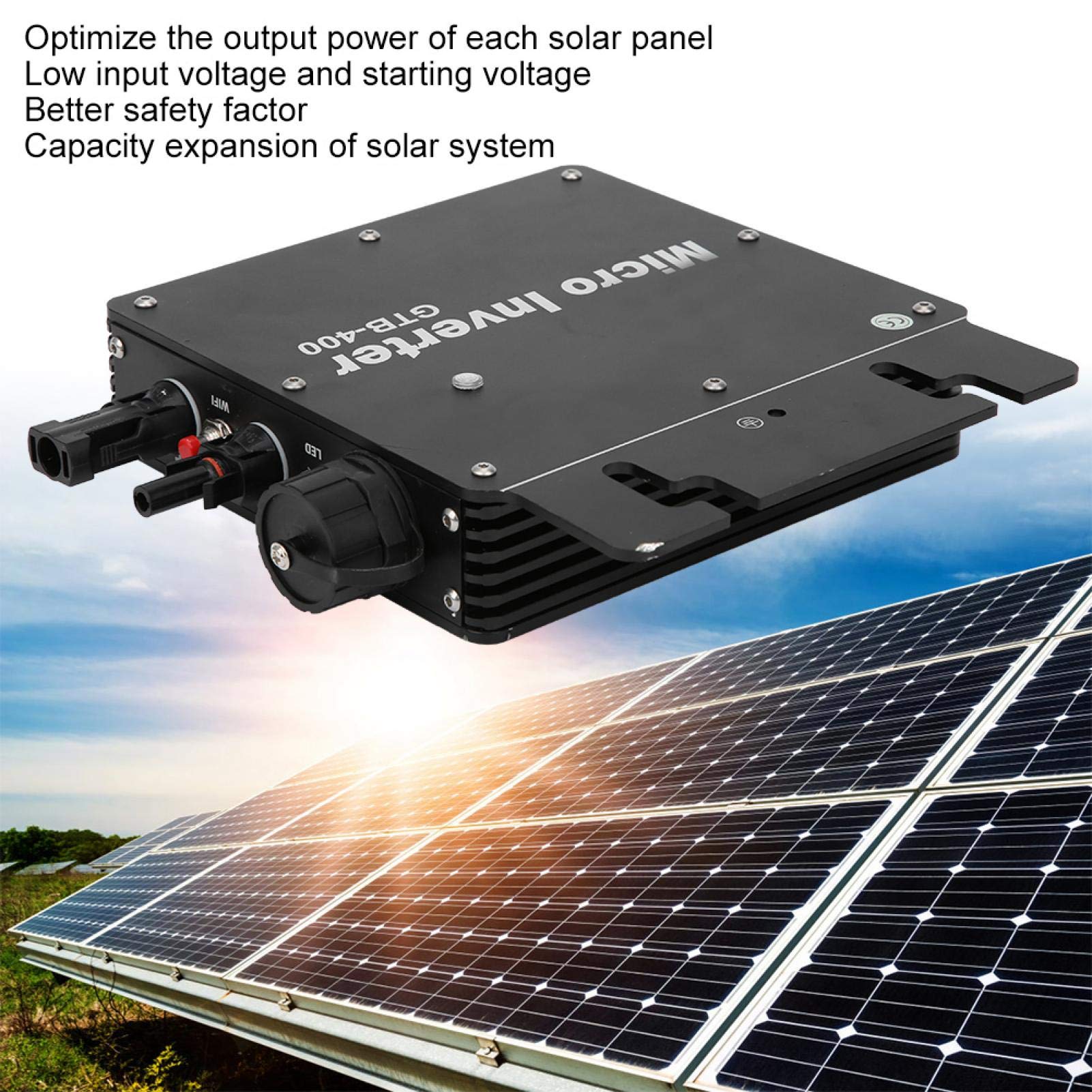 découvrez notre micro-onduleur 400w, conçu pour optimiser la performance de votre installation solaire. compact et efficace, il transforme l'énergie solaire en courant alternatif avec une grande fiabilité, pour maximiser votre autoconsommation et réduire votre facture d'électricité.
