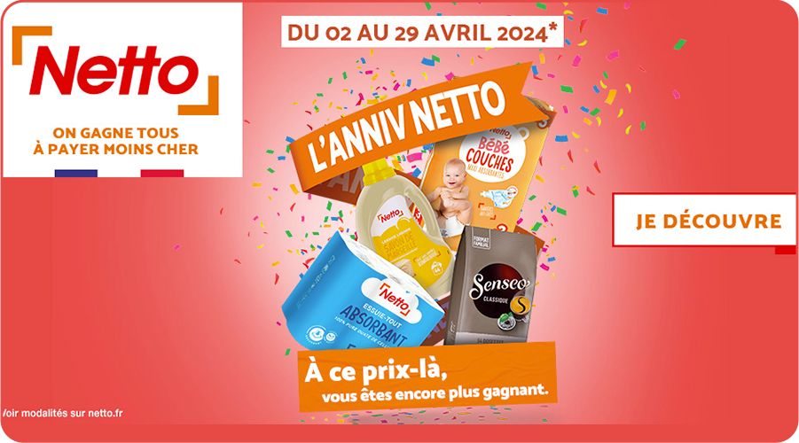 découvrez netto, votre destination idéale pour un shopping pratique et économique. profitez d'une large gamme de produits frais et de qualité à des prix imbattables, tout en bénéficiant d'un service client attentif et chaleureux. faites de vos courses un moment simple et agréable avec netto.