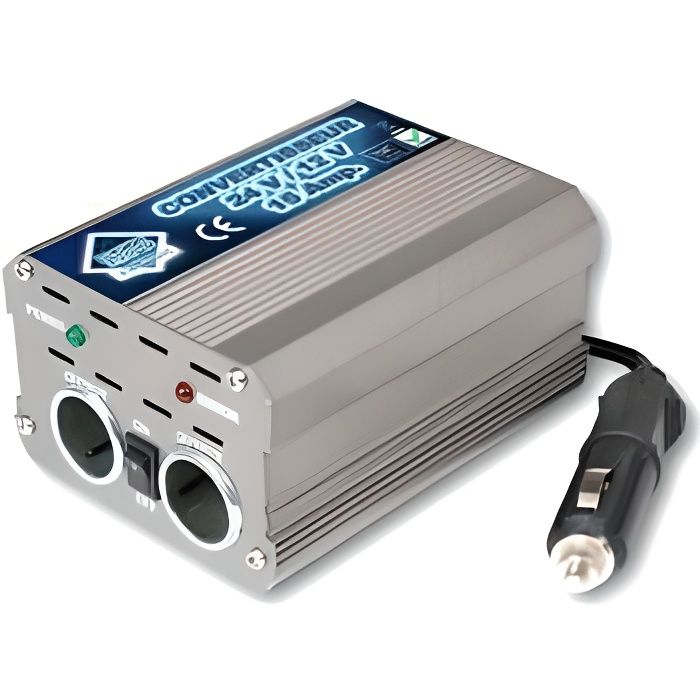 découvrez notre transformateur 24v à 12v, idéal pour alimenter vos appareils électroniques. compact et efficace, il assure une conversion stable de l'énergie pour un usage domestique ou professionnel. parfait pour vos projets d'éclairage led, jouets, et plus encore !