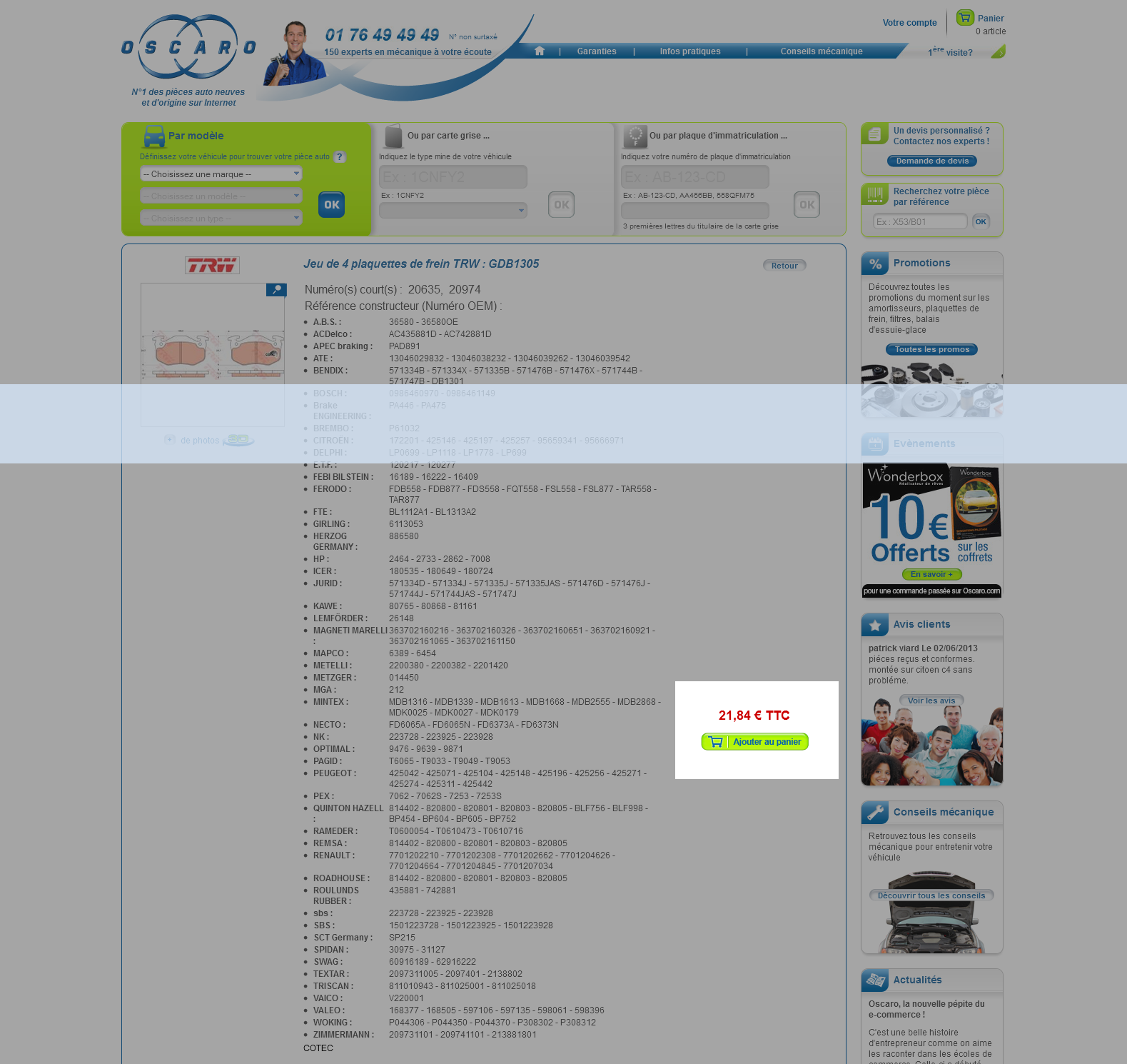 découvrez notre service de commande rapide et fiable sur oscaro, votre spécialiste en pièces automobile. explorez notre large gamme de pièces détachées, bénéficiez de conseils d'experts et profitez d'une livraison rapide pour entretenir votre véhicule dans les meilleures conditions.