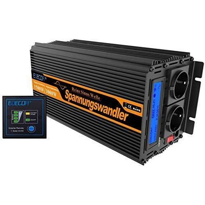 découvrez notre convertisseur 24v-220v, idéal pour transformer l'énergie de vos batteries en courant alternatif pour alimenter vos appareils électriques en toute sécurité. parfait pour les camping-cars et les systèmes solaires !